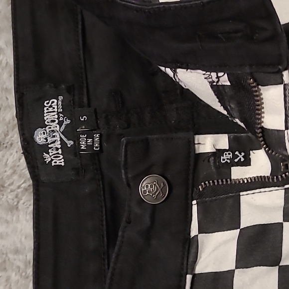 Royal Bones checkered skinny jeans size. 5 - Picture 3 of 6